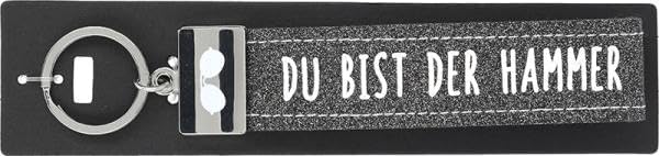 Depesche 4298-111 Looped Felt Key Ring with Engraved Metal Finish and Iconic Print 'Follow Your Heart' Approximately 18.7 x 4.4 x 1 cm Red