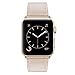 COVERY Compatible with Apple Watch Band, 42mm 44mm Watch Band Soft Genuine Leather Strap Wristband Compatible Apple Watch Series 4(44mm),Series 3, Series 2, Series 1, (42mm) Sport & Edition - Gold