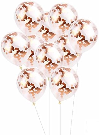 Cinhent 12'' Confetti 6 Style Pure Color Cheap Balloons 10Pcs /Set Latex Wedding, Anniversary, Birthday, Baby/Bridal Shower, Engagement Party Decorations Supplies, Favors (C)