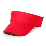 MuLuo Golf Tennis Baseball Summer Visor Cap Cotton Kids Boys Girls Sunhat Red