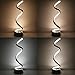 SkyeyArc Vertical Spiral Dimmable LED Table Lamp, Curved LED Desk Lamp, Contemporary Minimalist Lighting Design, Multiple Color Temperature Light, 12W, Black