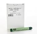 Mutual Industries 16100-39 Lumber Marking Crayons, Water Resistant, 4 1/2" x 1/2", Green (Pack of 12)