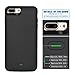 iPhone 7 Plus Battery Case, BEAOK [High Capacity] 7500mAh Case Battery Charger Protective Charging Case [Lightning Charging Port] Extended Battery Pack Power Cases Juice Bank Cover(Black)