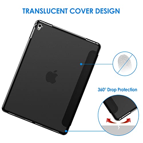 JETech Case for iPad Pro 9.7-Inch 2016 Model (Not for iPad 9.7 5/6 2017/2018), Smart Cover Auto Wake/Sleep (Black)