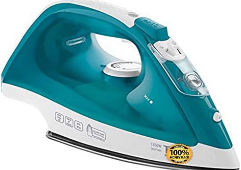 ArtMuseKit FV1565U0 Fastglide Non-Stick and Scratch Resistant Durilium Ceramic Soleplate Steam Iron with Anti-Drip and Auto-Off System, 1550-Watt, Turquoise