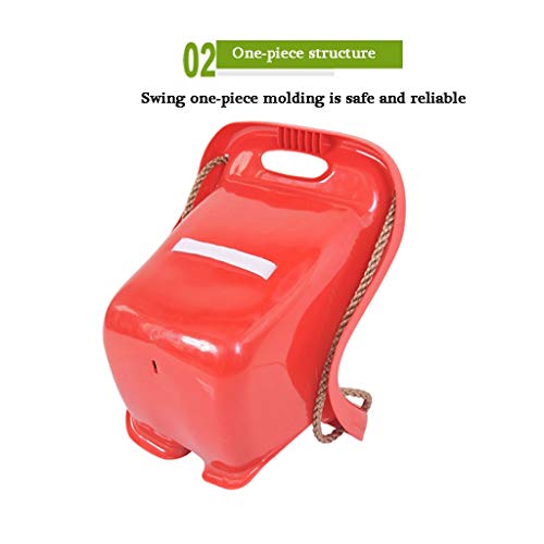 xiaodou Gartenschaukel Kindersitz-Schaukel Kunststoffstuhl mit hoher Rückenlehne Sicherer und haltbarer Indoor… – Bild 5