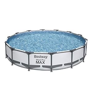 Bestway 56597E Steel Pro MAX Ground Frame Pools, 14-Feet x 33-Inch, Gray