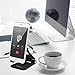 YOSHINE Cell Phone Stand, Upgraded Phone Stand for Desk, Adjustable Tablet Stand, Foldable Portable Aluminum Phone Holder, Cradle, Dock for All iPhone Smartphones and iPad Tablets(4-13in) - Black