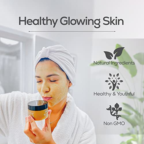 Minimo Glow (Unscented) Skin Brightening Face Scrub for Dark Spots 5 oz