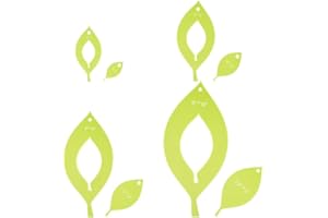 UNICRAFTALE 4Pcs 4 Style Acrylic Quilting Template Leaf Template Transparent Light Green Acrylic Sewing Machine Ruler Templat