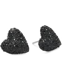 Women's Iconic Black Heart Studs