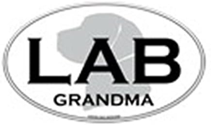 CafePress - LAB GRANDMA Oval Sticker - Oval Bumper Sticker, Euro Oval Car Decal