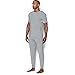 Under Armour Men's Athlete Ultra Comfort Recovery Short sleeve Sleepwear,True Gray Heather /Carbon Heather, Large