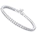 MENSO Women's Korean Popular 925 Sterling Silver Plated Pearl Type Beads Chain Bracelet Bangle