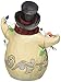 Jim Shore Heartwood Creek Pint-Size Snowman Wrapped in Lights Stone Resin Figurine, 5”