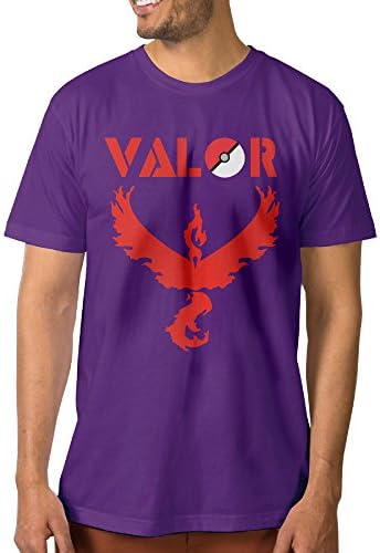 Candi Men's Pokemom Go Valor Tshirt T-shirt Latest Casual Purple Size S
