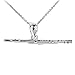Solid .925 Sterling Silver Music Charm Flute Pendant Necklace, 18