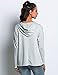 HITREE Ladies Women V-neck Long Sleeve Shawl Collar Hooded Hoodie Sweater (M)