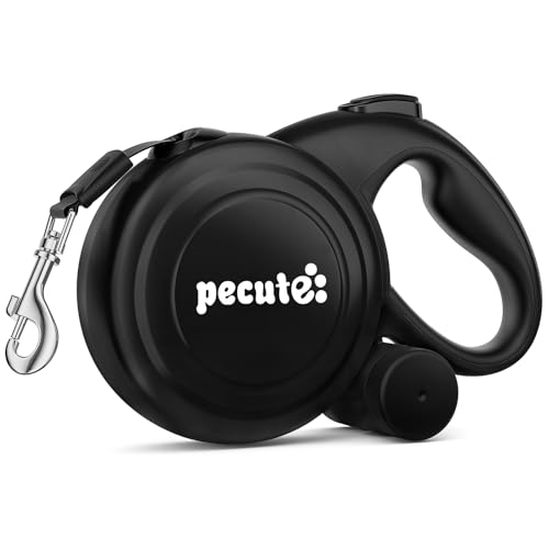 Pecute Retractable Leash for Dogs 10 m (up to 50 kg), Dog Leash with 360° Tangle Free Extended Leash, Non-Slip Handle and Quick Brake Button, Green