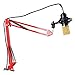 GB-Tech Upgraded Professional Adjustable Desktop Microphones Boom Arm Suspension Mic Scissor Arm Stand Holder for Blue Yeti Snowball Microphone and Blue Yeti Nano(Red)