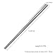Buyer Star 5 Pairs Square Metal Chopsticks, Silver Reusable Stainless Steel Traditional Chinese Chopstix