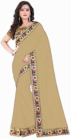 Flowral Chiffon Saree With Blouse Piece
