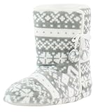 PajamaMania Women's Slipper Boots with Rubber Sole