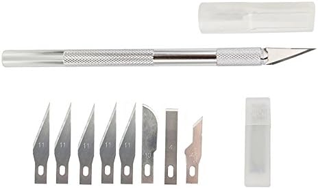 9 Blades Craft Artwork Cutting Carving Stencil Scoring Hobby Chiseling Model Repairing Sculpture Scalpel Knife