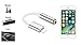 Lightning to 3.5mm Audio Headphone Jack Adapter, ADABUNNY Lightning to 3.5mm Female Headphone Jack Adapter Cable Converter for iPhone 7/7 Plus (Silver)-No Calling and Music Control