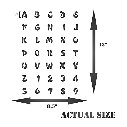 bubble letter stencils 1 2x sheet 10 x 14 reusable