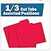The File King 1/3 Cut Red File Folders Letter Size - 100 Pack | Colored Manilla Folders 8.5 x 11 | Made in The USA | Assorted 3 Tab Red Color Manila File Folder | Heavy Duty Basic Paper Filing Folder