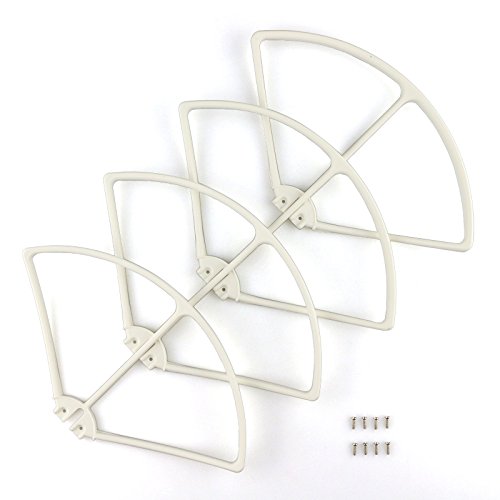 Lanlan 4 PCS Syma X8C/W/G X8HC X8HW X8HG Plastic Quadcopter Propeller Guard Protection Frame RC Aircraft Helicopters Parts Toy Hobbies Accessories (White)
