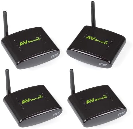 SainSonic&reg SS-240 2.4G Wireless AV Sender Transmitter 3 Receivers With IR Extender TV STB *Black*