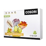 COSORI Vacuum Sealer Bags, 100 Pcs Pre-Cut Food Storage Bags, 8