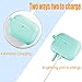 DGege Silicone Case Cover Compatible with Apple AirPods Pro, Protective Case with Carabiner for Airpods 3 (Front LED Visible), Mint Green