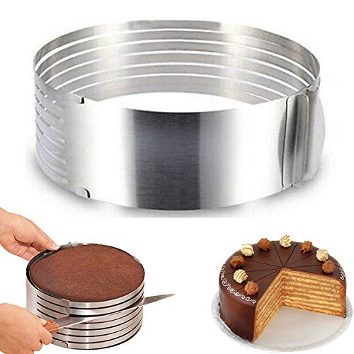 RAINBEAN Adjustable Layered Cake Cutter Slicer,68 Inch Stainless Steel