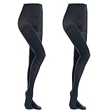 MANZI Women's 2 Pairs Opaque Control-Top Tights 70 Denier