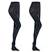 MANZI Women's 2 Pairs Opaque Control-Top Tights 70 Denier