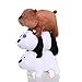 3pcs/set We Bare Bears Plush Toy Grizzly Panda Ice Bear Stuffed Soft Doll 12x25cm