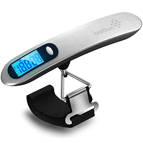 Digital Luggage Scale Handheld – 110-Pound Capacity by Ivation