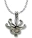 Pearlina Sea Shell Necklace Cultured Pearl in Oyster Set Silver tone Plated Cage W/Stainless Steel Chain 18