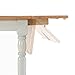 Zinus Angela Provence Drop Leaf Wood Dining Table / Turned Legs / Light-Grey and Natural