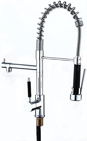 HPD Swivel Spout Chrome Brass Faucet Dual Sprayer Vessel Sink Mixer Tap Kitchen