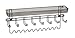 mDesign Steel Wall Mount Bedroom Closet Jewelry Storage Organizer Rack with 8 Hooks/Basket - Decorative Hanger Holder for Necklace, Bracelet, Belt, Accessories - Concerto Collection, Bronze