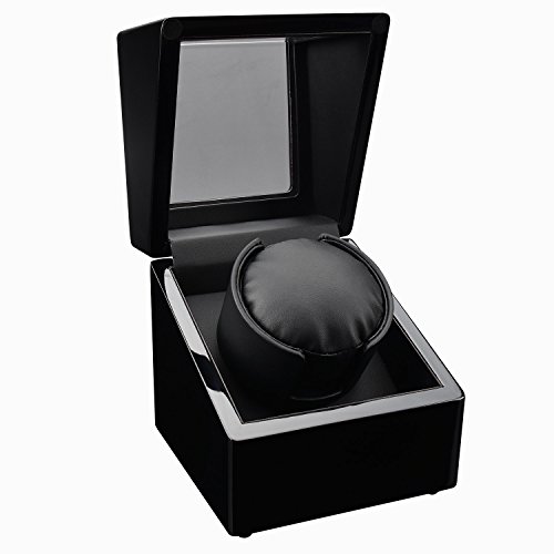 Zeiger Single Watch Winder for Large Watch Box Case with Quiet Automatic Japanese Mabuchi Motor Piano Paint s003