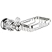 WINCASE Silver Soap Basket Holder, for Bathroom Shower Room Made of Zinc Alloy with Crystal Decoration Wall Mounted Luxury Chrome Finished