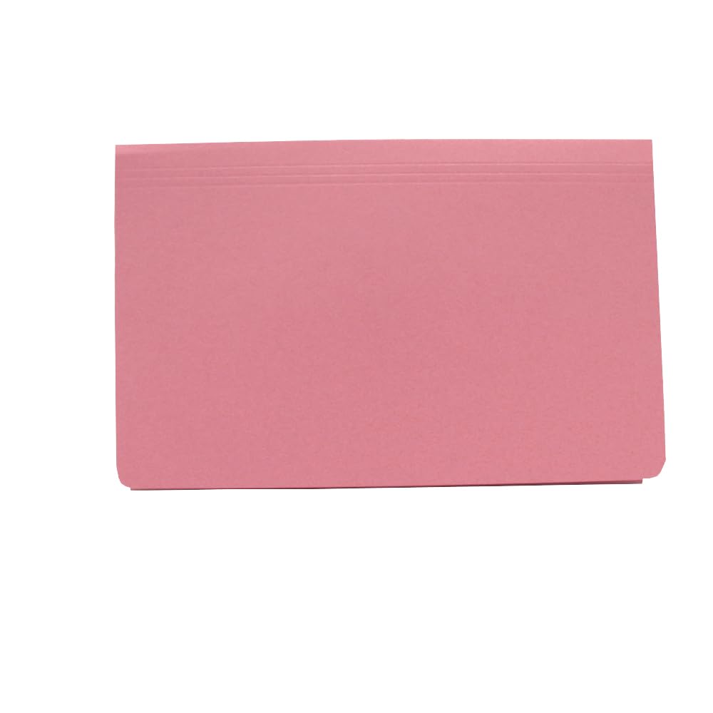 Exacompta - Ref PW2-PNKZ - Guildhall - Full Flap Pocket Wallet, 35x 24.2cm, Holds A4 & Foolscap Documents, 315gsm Quality Heavyweight Manilla, Foolscap - Pink, Pack of 50