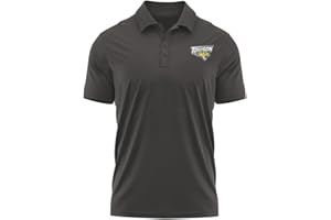 CAMPUS LAB Official NCAA Collegiate Men's Polo Sport Short Sleeve Shirt Left Chest Logo Charcoal Collection