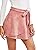 SheIn Women's Casual Faux Suede Side Tie Knot Warp Front A Line Mini Skirt