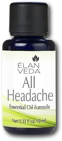 Natural Headache Remedy by ELANVEDA | Organic Essential Oil Blend for Head Pain, Migraine Relief | With Peppermint, Eucalyptus, Lavender - 10 milliliters
